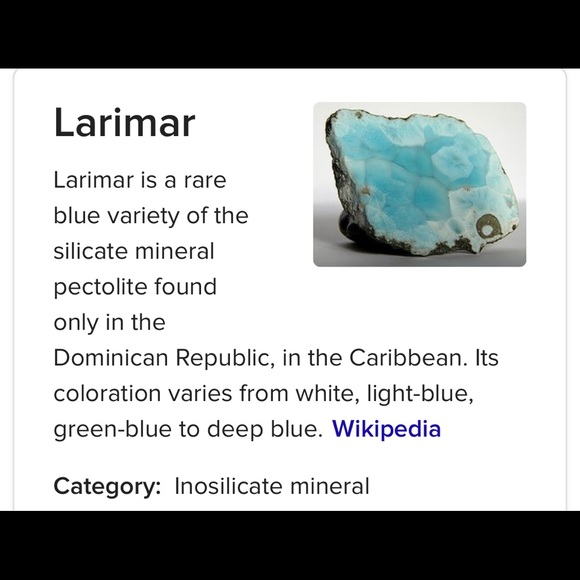 Caribbean Larimar natural gemstone statement Pendant - Picture 6 of 11